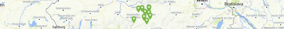 Kartenansicht für Apotheken-Notdienste in der Nähe von Gresten-Land (Scheibbs, Niederösterreich)
